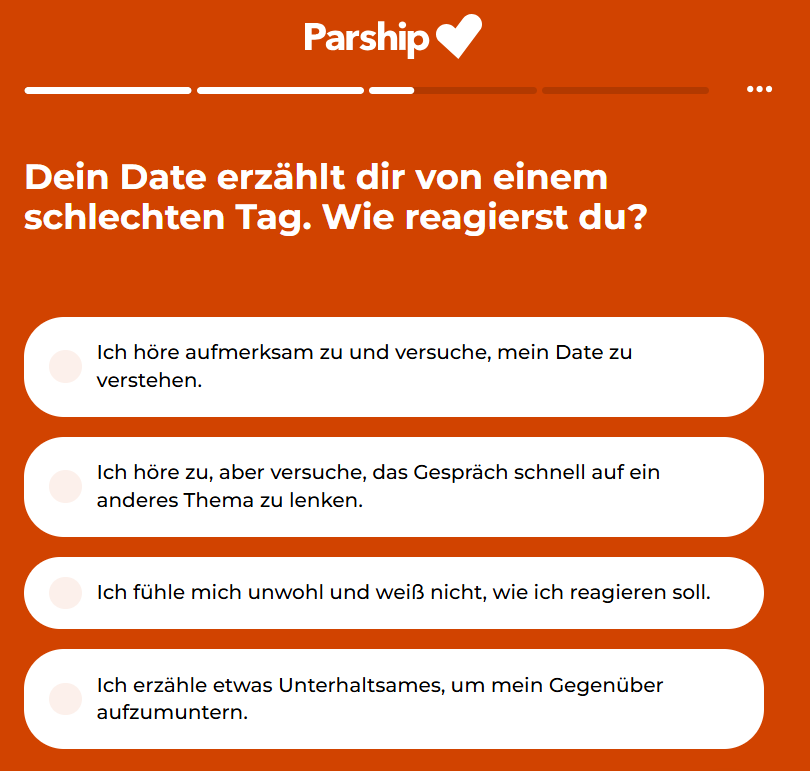 Parship Persönlichkeitstest 3